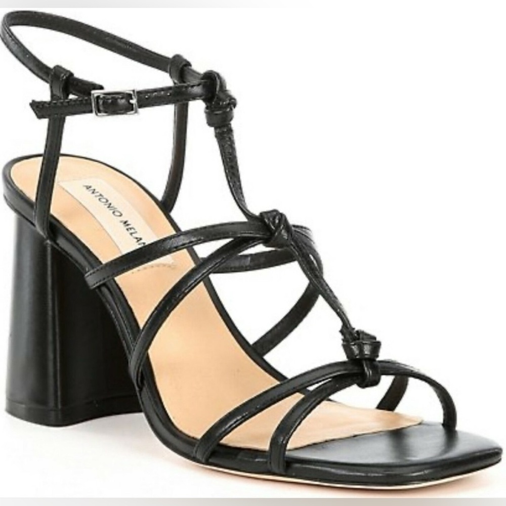 ANTONIO MELANI Black Strappy Heels